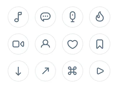 Revised Icon Set artist bookmark favorite icon media music player profile trending video