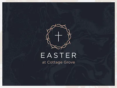 Easter at Cottage Grove blood branding branding and identity christ christian cross crucifixion easter easter flyer fluid illustration logo typography vector victory wave