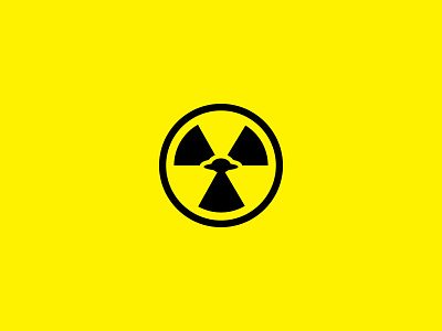 UFO + Hazard alien biohazard branding clean danger design hazard icon identity logo radioactive saucers simple space symbol ufo