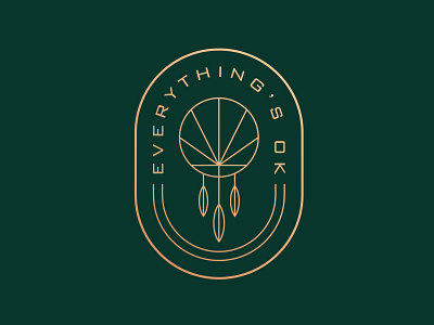 Everything's OK Final badge brand branding cannabis design dispensary dreamcatcher geometry graphic design icon illustration logo logotype oklahoma weed