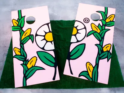 OpenDaily Cornhole corn flower illustration