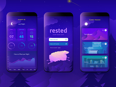 Rested colorful design illustration ui ux vector