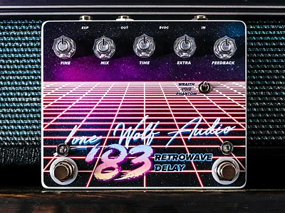 Lone Wolf Audio '83 Retrowave Delay design fun matt thompson texture type typography