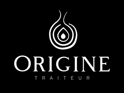 Origine Traiteur black white design food identity identity design illustrator logo logodesign logotype vector