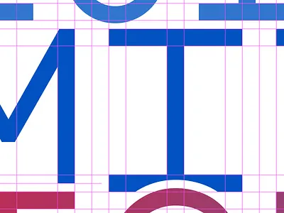 Logo alignment letters logo major mono display