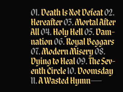 Malice Stencil Typeface blackletter font font design stencil type type design typeface typeface design