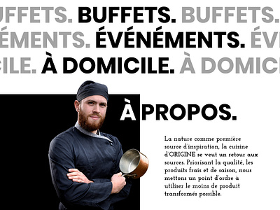 Origine Traiteur - website barbajs black white food webdesign website website design wordpress