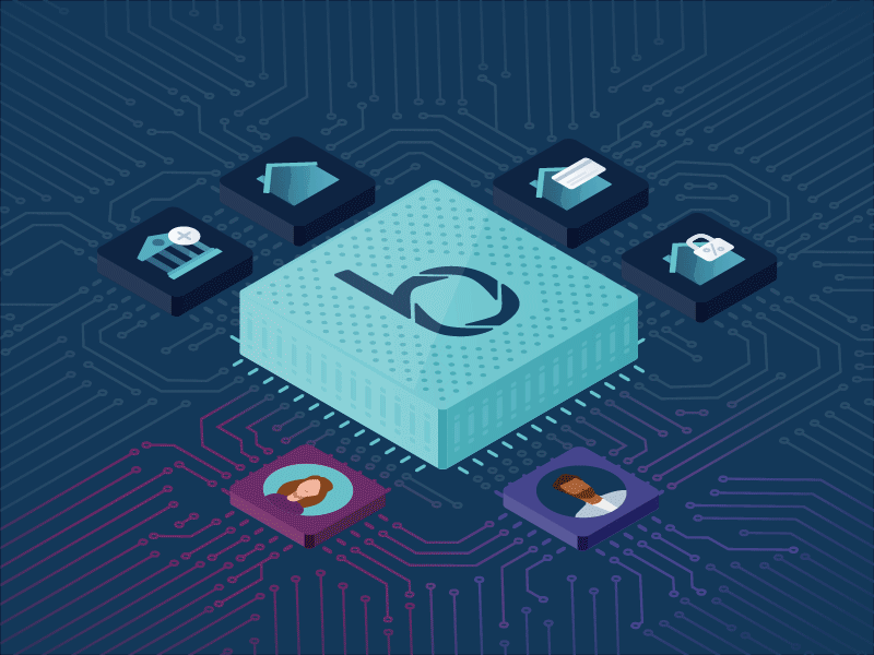 Blend Lending Platform after effects animation branding circuit board gif illustration lending platform ui vect