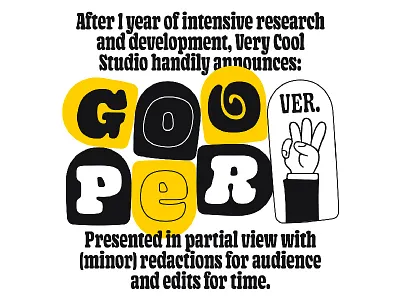 Gooper V0.3 font typeface wip