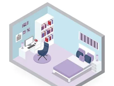 Isometric room adobe illustrator isometric art isometric design room vector