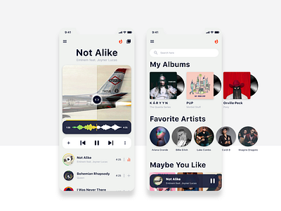Music Player adobe xd app design music music app player ui ux