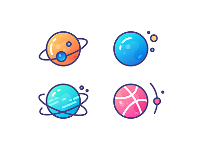 planet astronomy basketball design dribbble dribbbleinvite earth icon illustration logo planet solar star ui universe ux vector venus