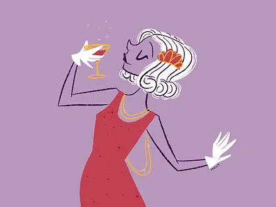 Cheers 1920s design illustration mid century retro vintage