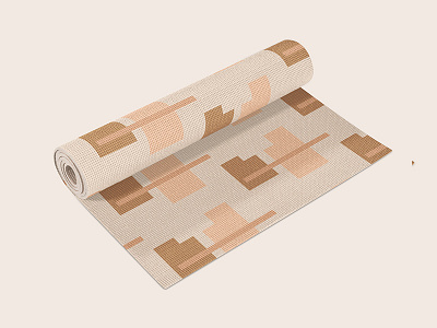 90s Brown Yoga Mat design flat design geometric graphic illustration pattern pattern design surface pattern surface pattern design vector yoga yoga mat