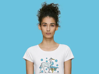 Heron X Zebra Shirt animal art clothes fashion heron illustration imagination print tshirt zebra