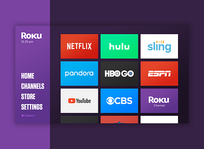 Roku Home Screen Redesign home hulu menu netflix redesign roku sling slingtv ui ui dashboard uiux ux