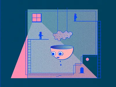 idea transplant faces flat geometric hightech pastels people shadows texture textures uidesign warehouse