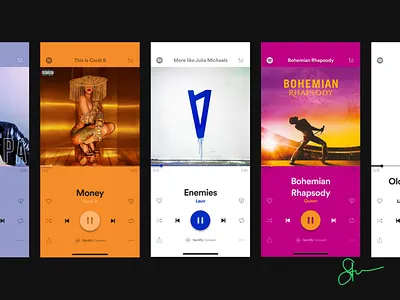 Introducing Live Player Theming on Spotify (1/2) app design art direction illustration interaction design music music player redesign spotify spotify music ui user experience ux ux design