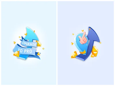 upgrade arrow illustration popup window ui upgrade