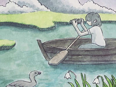 What are doing on holidays? art illustration landscape sketch sketchbook watercolor