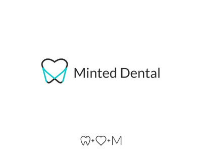 Minted Dental adobe brand branding caligraphy corporate creative design designer flat graphic icon identity illustration logo logotype mark minimal modern ui vector