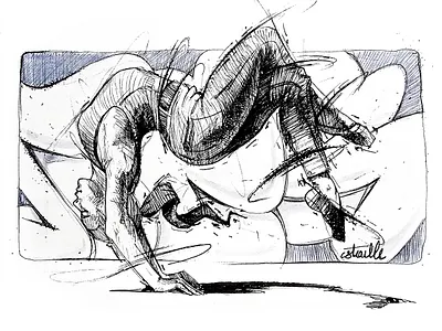 Flexible girl dancing drawing dynamics flexible graffiti ink lettering sketch spray