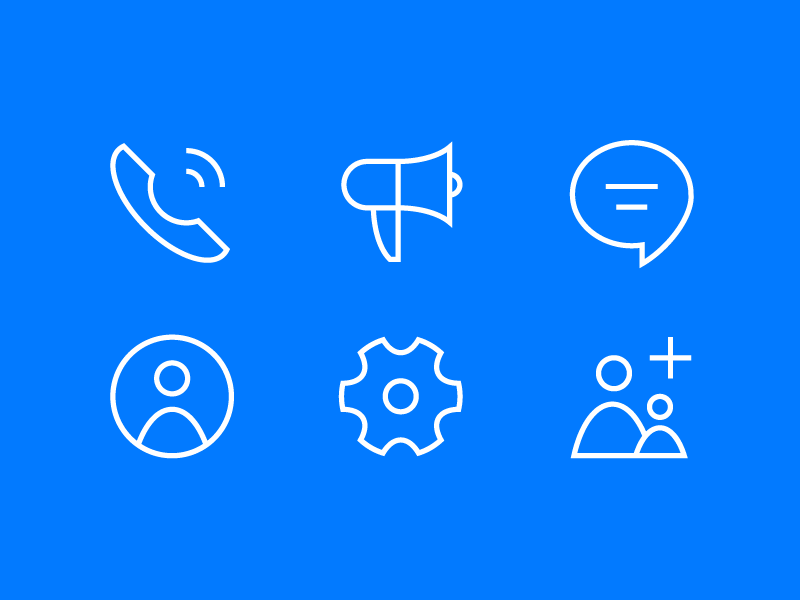 Test icons application call icon mail.ru message phone pictogram user