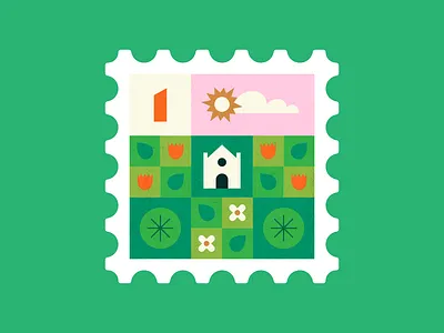 Spring doodling colour design flowers illustration illustrator pink stamp vector