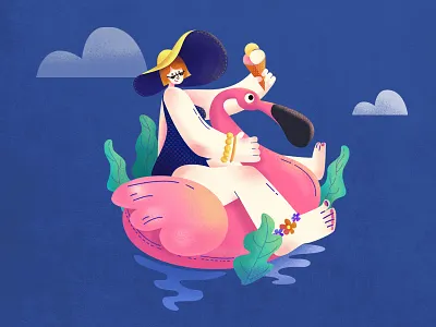 enjoy summer design illustration