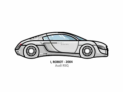 Audi Rsq ai audi audi rsq automobile car design dots famous future i robot iconic illustration line movie outline retro robots