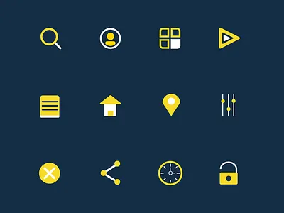 Multimedia Icons app icon illustration vector