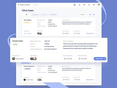 Clinical Portal for a Telemedicine App app dashboard design healthcare healthtech layout mobile panel telemedicine ui ux web