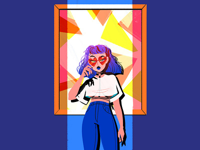 MET girl 2d art artwork cartoon consept digital dribbble girl illustration museum museum of art painting