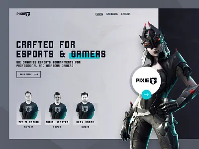 Pixie Game art collection design game games home layout light nature typography ui user web