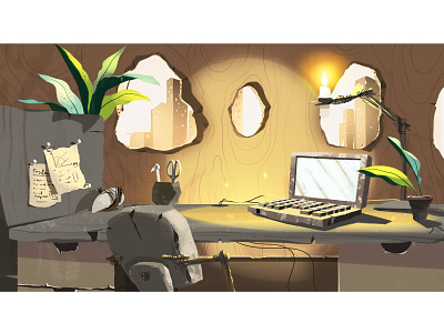 stone age art artwork cartoon consept digital dribbble illustration office stone stone age work