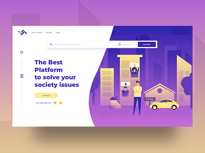 Society Banner gradient issues problems search search bar services slider society web web banner