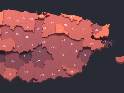 Poverty in Puerto Rico 3d blender chloropleth choropleth data datavisualization education heatmap map mapping poverty puerto rico