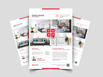 Real Estate / Open House Flyer agent apartment architect estate flyer free freebies home house open poster property real realtor rent sell villa