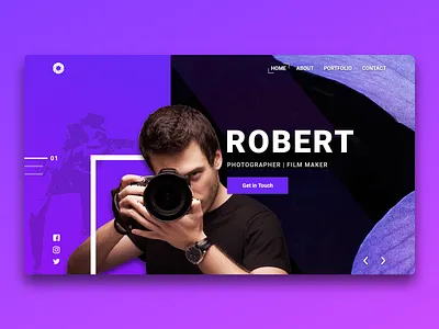 Photographer Portfolio Website Design adobe xd design dribbble minimal photography portfolio design ui ux web web design website