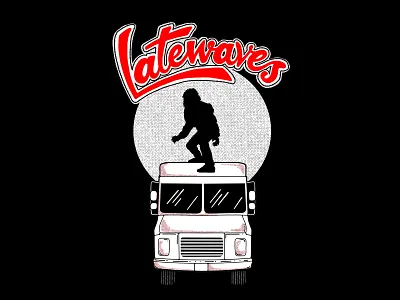 Latewaves Teenwolf 80s band basketball handdrawn handlettering latewaves merch michael j fox retro t shirt teenwolf van surfing vintage
