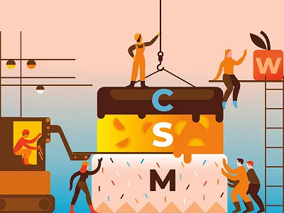 MoSCoW Method build building cake city construction design flat illustration moscow typography vector web