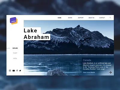 Travel Web Design Landing Page | Adobe XD adobe xd design landing landing page landscape madewithxd minimal ui web website