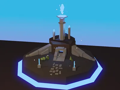 Special tower 2 3d art direction blender game game assets illustration lights low lowpoly poly shadow