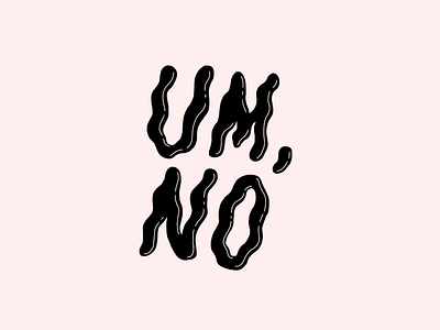 Um, no. illustration nope pink