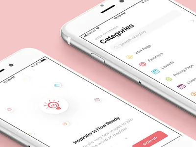 Inspinder — Inspiration World app application design dribbble inspiration ios ios app ios application iphone light ui ui ux ui ux design