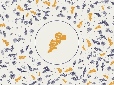 Ginger Pattern branding creative fruit design fruit illustration ginger ginger illustration ginger pattern graphic design graphic art graphic design illustration illustration art packaging design pattern a day pattern art pattern brush pattern design pattern library