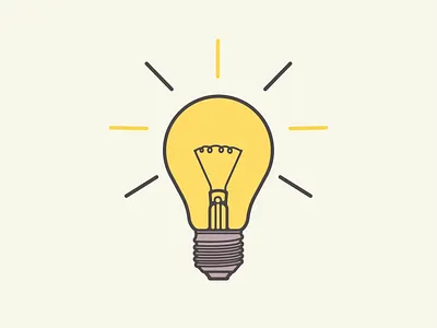 Bright Idea adobe illustrator adobe illustrator cc bright idea brown design graphic design illustration illustrator light bulb vector yellow