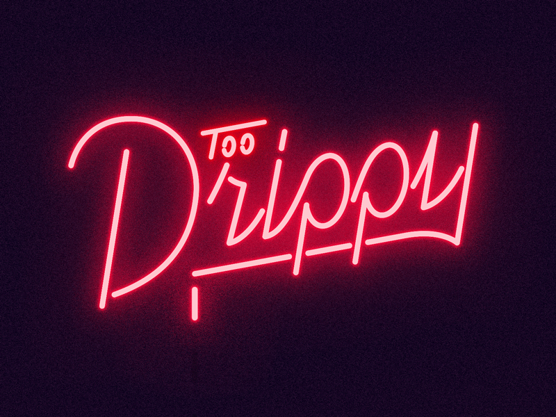 Diamonds On My Wrist animation blink cardi b d drip gif lettering mono line neon script swash type typography