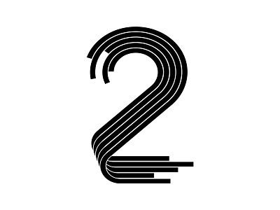 2 36 days of type 36 days of type lettering adobe black white challenge fontface minimal number typeface typography