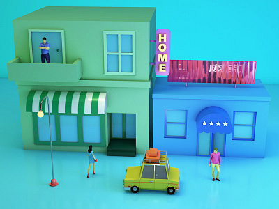 c4d buildings 3d art c4d